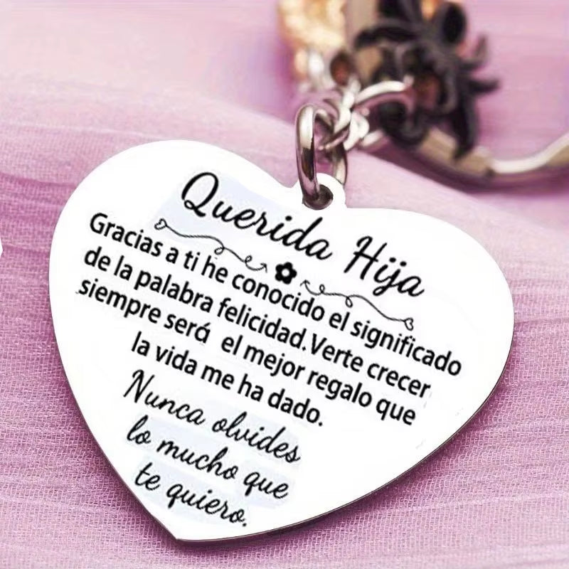 1Pc Special Keychain for My Beloved Daughter from Dad, Birthday Gift