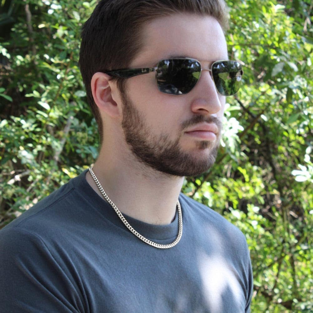 Collar Cubano Para Hombre Cadena Hombres Regalos Originales - Ideas De Regalo Para Él Navidad Cumpleaños - Set De Regalo Con DEDICACIÓN Incluido