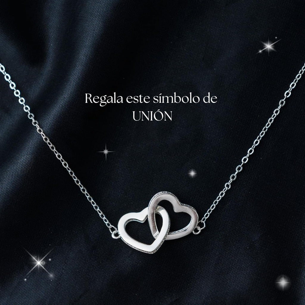 Collar Mujer Plata (Bañada) – Corazones – Regalo Con Caja Y Dedicatoria Premium – Ajustable Y Elegante – Ideal Cumpleaños, Navidad, San Valentín