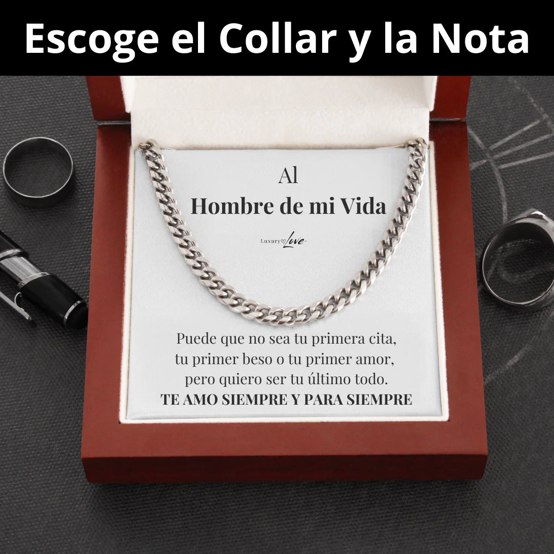 REGALO PARA MI HOMBRE (Escoge Collar Y Nota + Caja Con Luz)