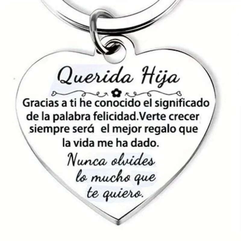 1Pc Special Keychain for My Beloved Daughter from Dad, Birthday Gift
