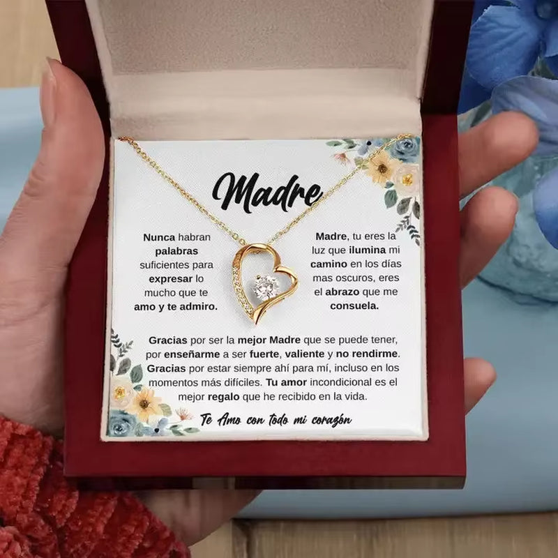 2023 New Love Heart Necklace for Mom Women Mother'S Day Birthday Christmas Gift Fashion Jewelry with Box Dropshipping