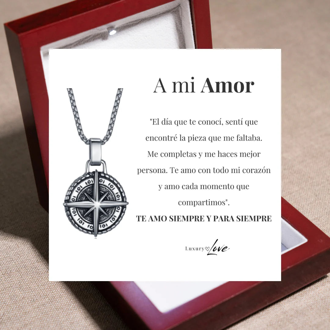REGALO PARA MI HOMBRE (Escoge Collar Y Nota + Caja Con Luz)