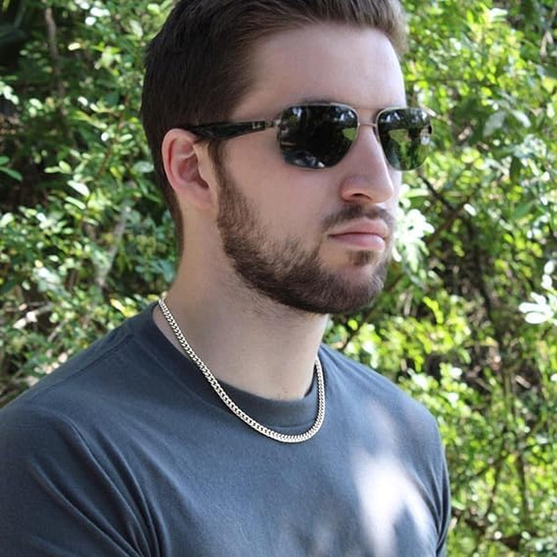 Collar Cubano Para Hombre Cadena Hombres Regalos Originales - Ideas De Regalo Para Él Navidad Cumpleaños - Set De Regalo Con DEDICACIÓN Incluido