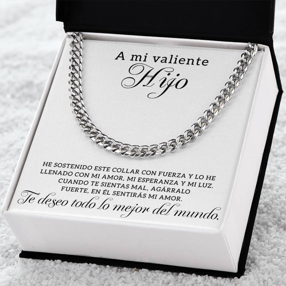 Collar Cubano Para Hombre Cadena Hombres Regalos Originales - Ideas De Regalo Para Él Navidad Cumpleaños - Set De Regalo Con DEDICACIÓN Incluido
