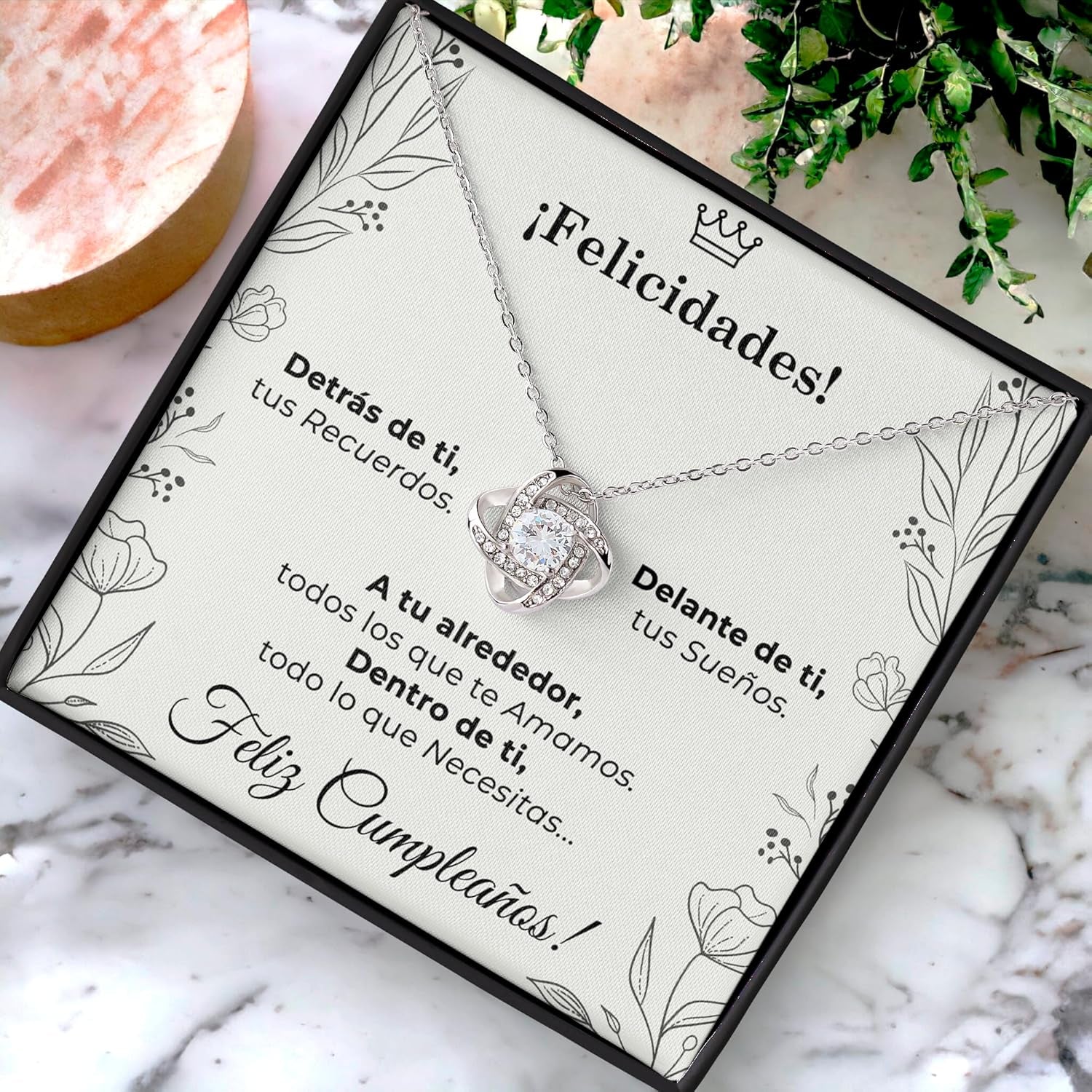 SOFIA FERRER Regalo Cumpleaños Mujer, Collar De Plata, Regalo 40, 50, 60 Años Mujer, Colgante Y Tarjeta Dedicatoria, Regalos Originales De Cumpleaños, Hermana, Mama, Amiga