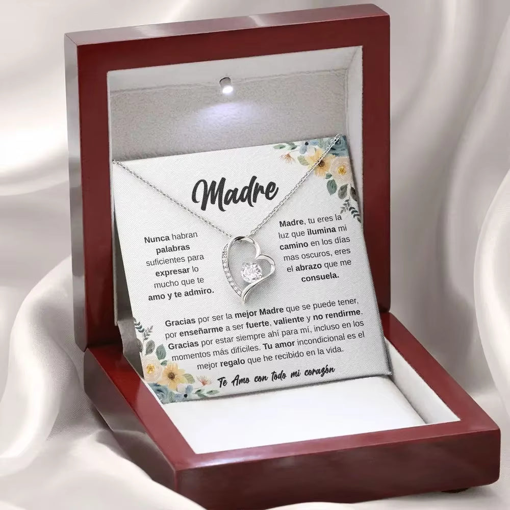 2023 New Love Heart Necklace for Mom Women Mother'S Day Birthday Christmas Gift Fashion Jewelry with Box Dropshipping