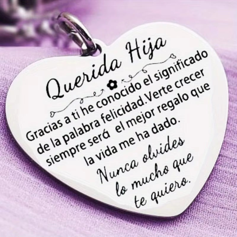 1Pc Special Keychain for My Beloved Daughter from Dad, Birthday Gift