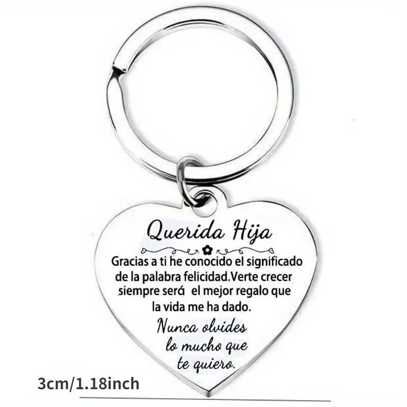 1Pc Special Keychain for My Beloved Daughter from Dad, Birthday Gift