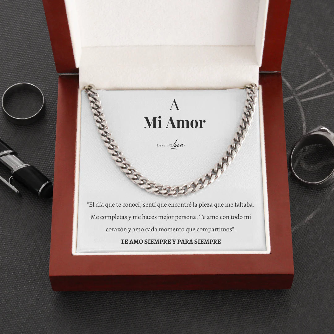 REGALO PARA MI HOMBRE (Escoge Collar Y Nota + Caja Con Luz)