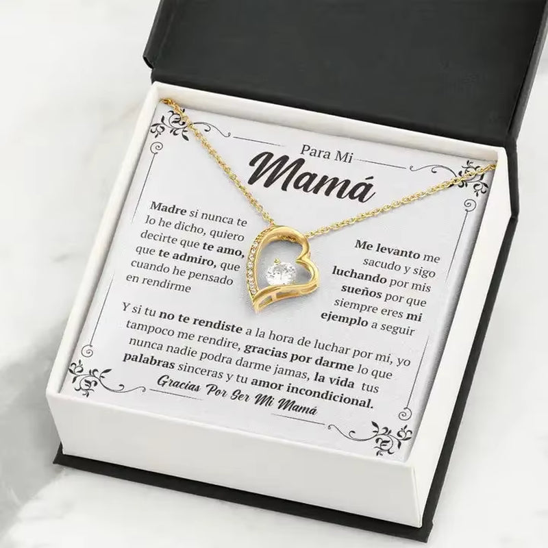 New Love Heart Necklace for Mom Women Mother'S Day Birthday Christmas Gift Fashion Jewelry with Box Dropshipping
